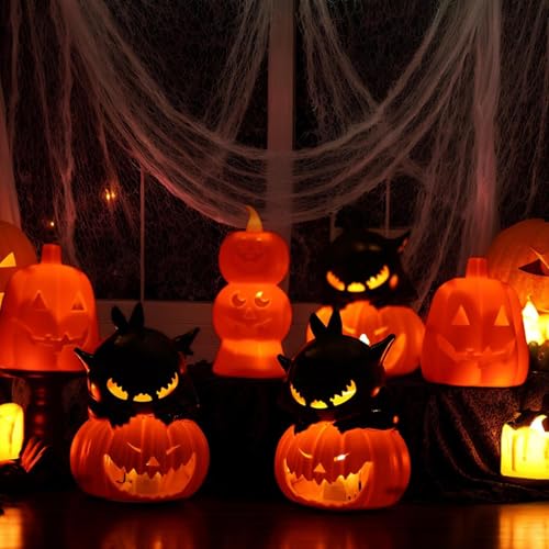 Velas de calabaza LED que evitan manchas de cera en la cena de Navidad 2