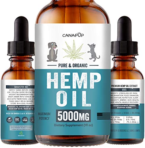 Hemp Oil for Dogs & Cats - Separation Anxiety, Pain Relief, Joint Supplement