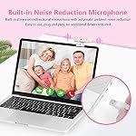 60FPS AutoFocus 1080P Webcam with Dual Microphone & Privacy Cover, 2021 NexiGo N660P Pro HD USB Computer Web Camera, for OBS Gaming Zoom Meeting Skype FaceTime Teams, Pink