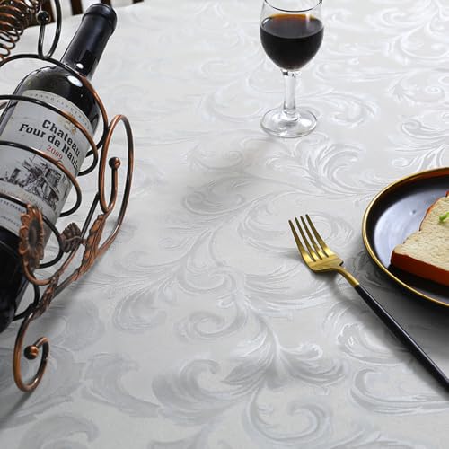 Nappe rectangle patchwork blanche pour table à manger et repas de famille chaleureux - 6
