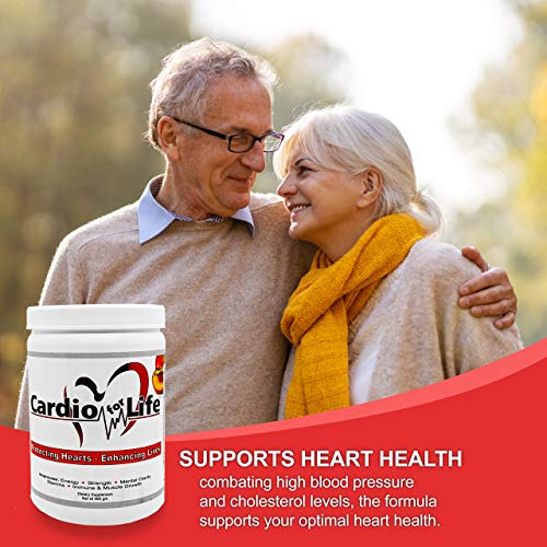 Health Guardian Cardio for Life - L-Arginine Powder 16oz. - Natural Nitric Oxide Supplement - Peach