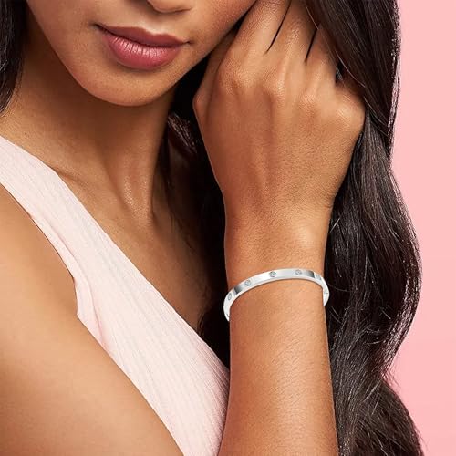 Gold Clover Bracelets for Women - Stackable Stainless Steel Nail Bracelet, Friendship & Love Bangle - Trendy Jewelry Set, Ideal Birthday Gift3