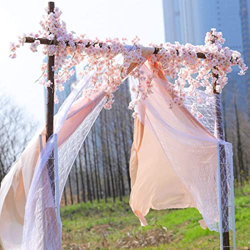 Party Joy 8Pcs 47.2Ft Artificial Cherry Blossom Flower Garland Hanging Vines For Spring Home Room Wedding Party Kawaii Decor (Pink-8Pcs) #TOP5