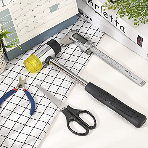 Ph Pandahall TOOL-WH0129-05P-01-US2 3 Inch Rubber Mallet, 30Mm Double-Faced Soft Hammer With Soft Non-Slip Rubber Handle Leather Hammer For Jewelry thumb #1