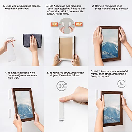 Image of MOVELYST 20-Pairs(40 Strips) XL Picture Hanging Strips, Removable Hook and Loop Tape, Picture Hanger Damage Free, Adhesive Strips for Frame Hanging and Christmas Decorations, Heavy Duty