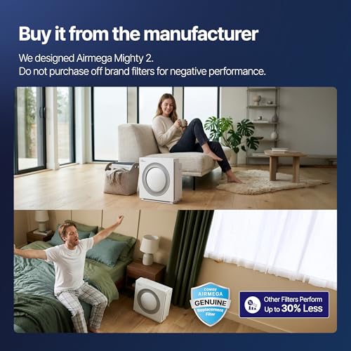 Image of COWAY Airmega Mighty2 Genuine Replacement Filter Set, Max2 2-in-1 HEPA and Active Carbon Filter, AP-1512N-FP Fresh Starter