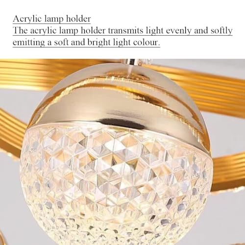 Lustre télécommandé cristal pour table salle à manger moderne - 3