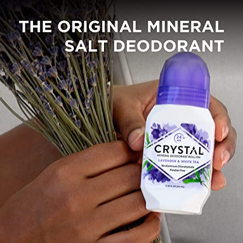 Crystal Essence 21661 Crystal Aluminum Free Mineral Deodorant Roll-On For Women & Men, Lavender & White Tea - Paraben Free - Certified Cruelty Free & Vegan Deodorant thumb #5