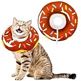 Guiqulai Cat Cone Collar Soft,Donut Pet Recovery Collar for Wound Healing,Adjustable Protective Cat Donut Collar After Surgery Neck Pillow Elizabethan Collars for Kitten,Puppy and Dogs