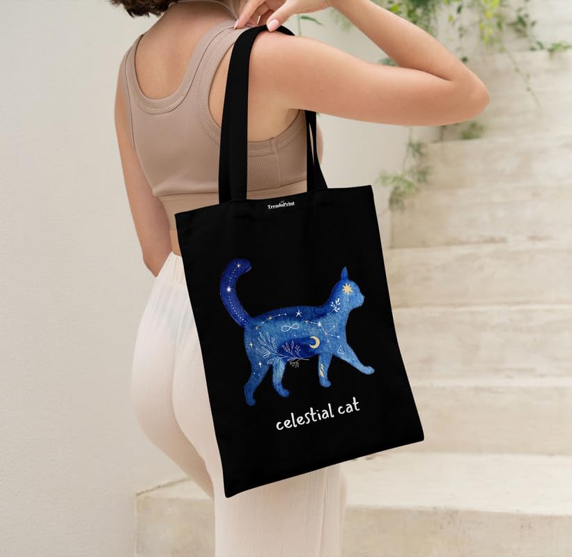 Image of TrendoPrint Reusable Shopping Bag Canvas Tote Bag for Grocery, College, Office & Shoulder Handbag Travel Bag for Men and Women (14x16 inches)