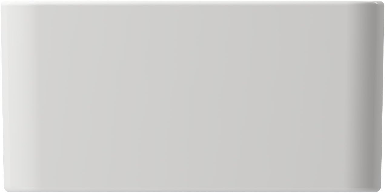 20'' White Fireclay Farmhouse Apron Kitchen Sink