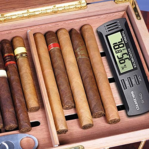 Inkbird Ith-10 Digital Thermometer And Hygrometer Temperature Humidity Monitor Humidor Guitar Ukulele Mason Jar. #TOP6