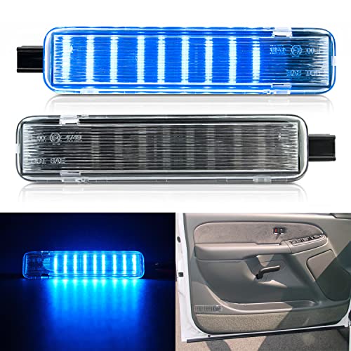 Lámparas LED para Puerta Interior Azul 2 Piezas