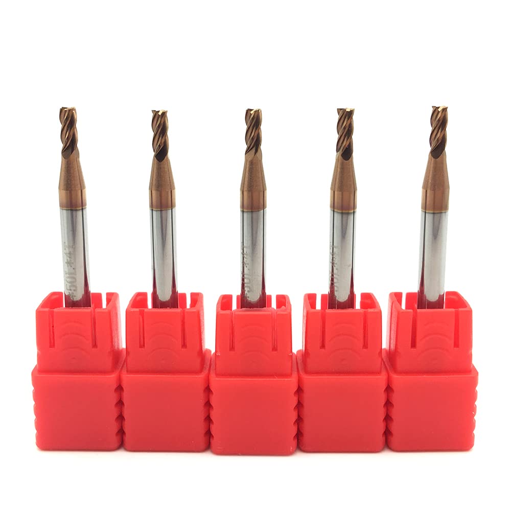 5Pcs Endmills HRC60 4Flute D2X6XD4X50L Diameter 2MM Carbide Milling Cutter Tungsten Steel CNC Machine End Mill Cutting Tools