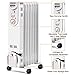 COSTWAY Oil Filled Radiator Heater, 1500W Portable Oil Heaters with 3 Heat Settings, Adjustable Thermostat, Overheat & Tip-Over Protection, Electric Space Heater for Living Room Bedroom Indoor Use