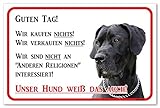 Haltbarkeit: Durch ein Schutzlaminat ist das Schild wetterfest und UV-beständig und somit sowohl für den Innen- als auch für den Ausseneinsatz geeignet.