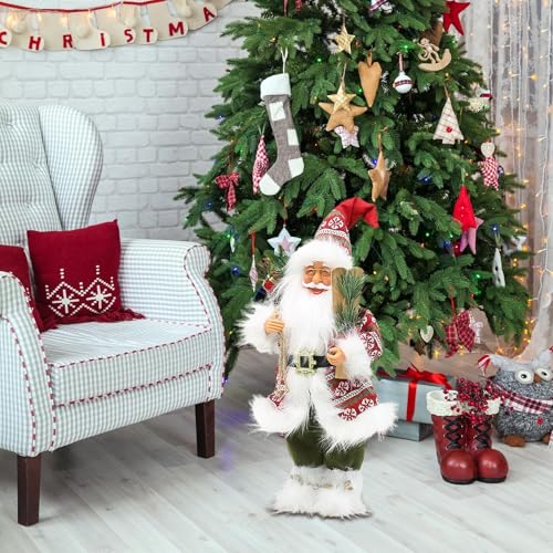 Figurine de table de Noël à thème rétro en matériau robuste durable