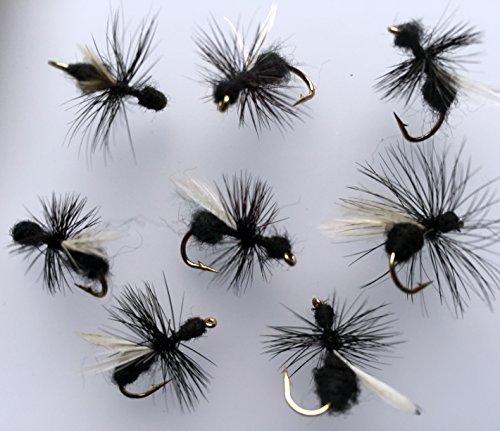 Pesca con moscas secas, negras, hormigas voladoras, para truchas, bagres, percas, paquete 159BL Cover