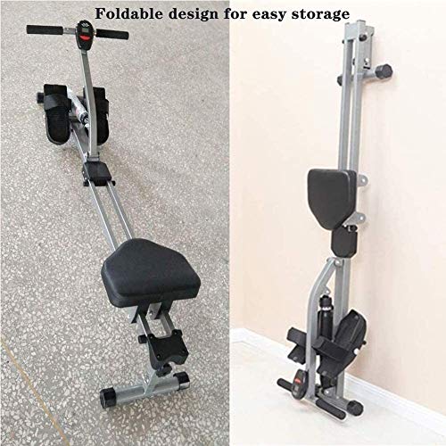 Image of Rowing Machine,Indoor Foldable Rowing Machine Hydraulic with 12 Adjustable Resistance,Workout Fitness Equipment,LED Monitor,for Home Gym