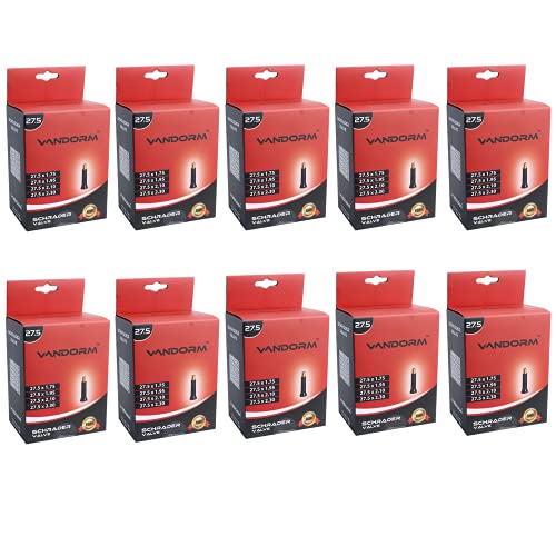 10 PACK Vandorm 27.5" x 1.50" - 2.30" MTB Mountain Bike Butyl Schrader Valve Inner tube Pack, Parts, 27.5" Inner Tube