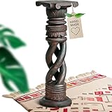 livasia gedrehte Deko Holzsäule 60cm – Antik-Look Podest, Blumensäule,...