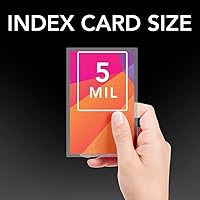 Vista 2 de GBC Hojas de laminación, bolsas de laminación térmica, tamaño de tarjeta de índice, 5 mil, HeatSeal UltraClear, paquete de 25 (3202002)