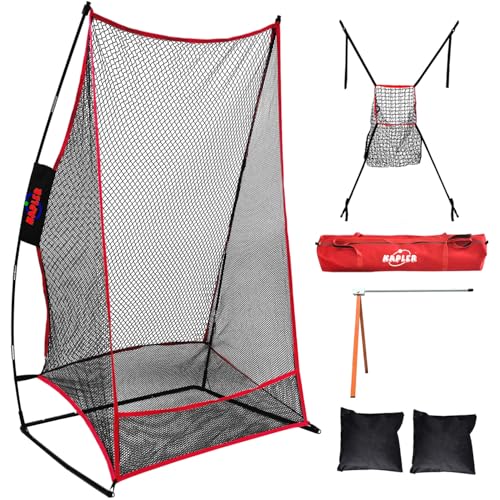 Kapler Football Kicking Net for Field Goals - 3x6FT Portable Football Net for Throwing with Target Zone Attachment and Holder Tee - Sideline Practice for Backyard Skill Improvement