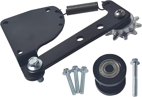 Nuevo modelo Kit de tensor de cadena cargado por resorte para 49cc 50cc 66cc 80cc 2 tiempos motor de gas motorizado bicicleta negro con rodillo