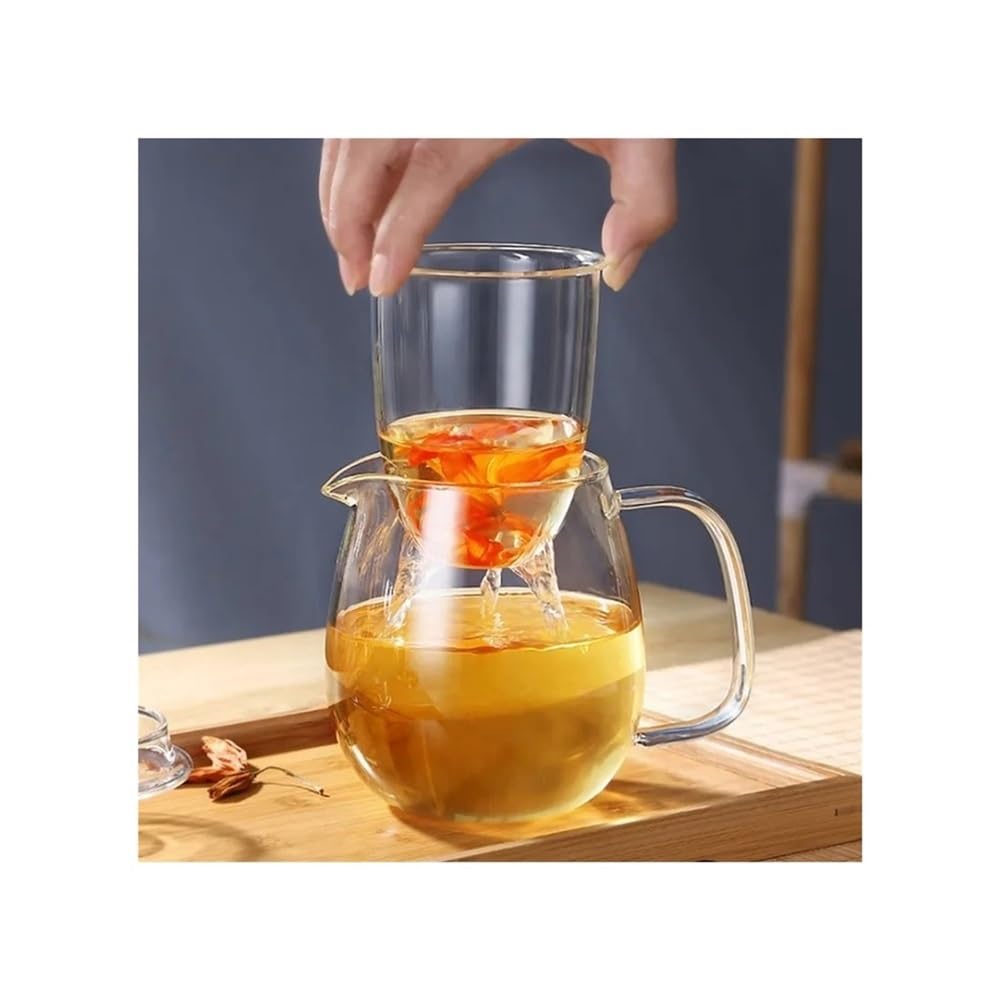 Teekessel Glas-Teekanne for Herd, hitzebeständig, explosionsgeschützt, for hohe Temperaturen Kaffeekanne(1200ml)
