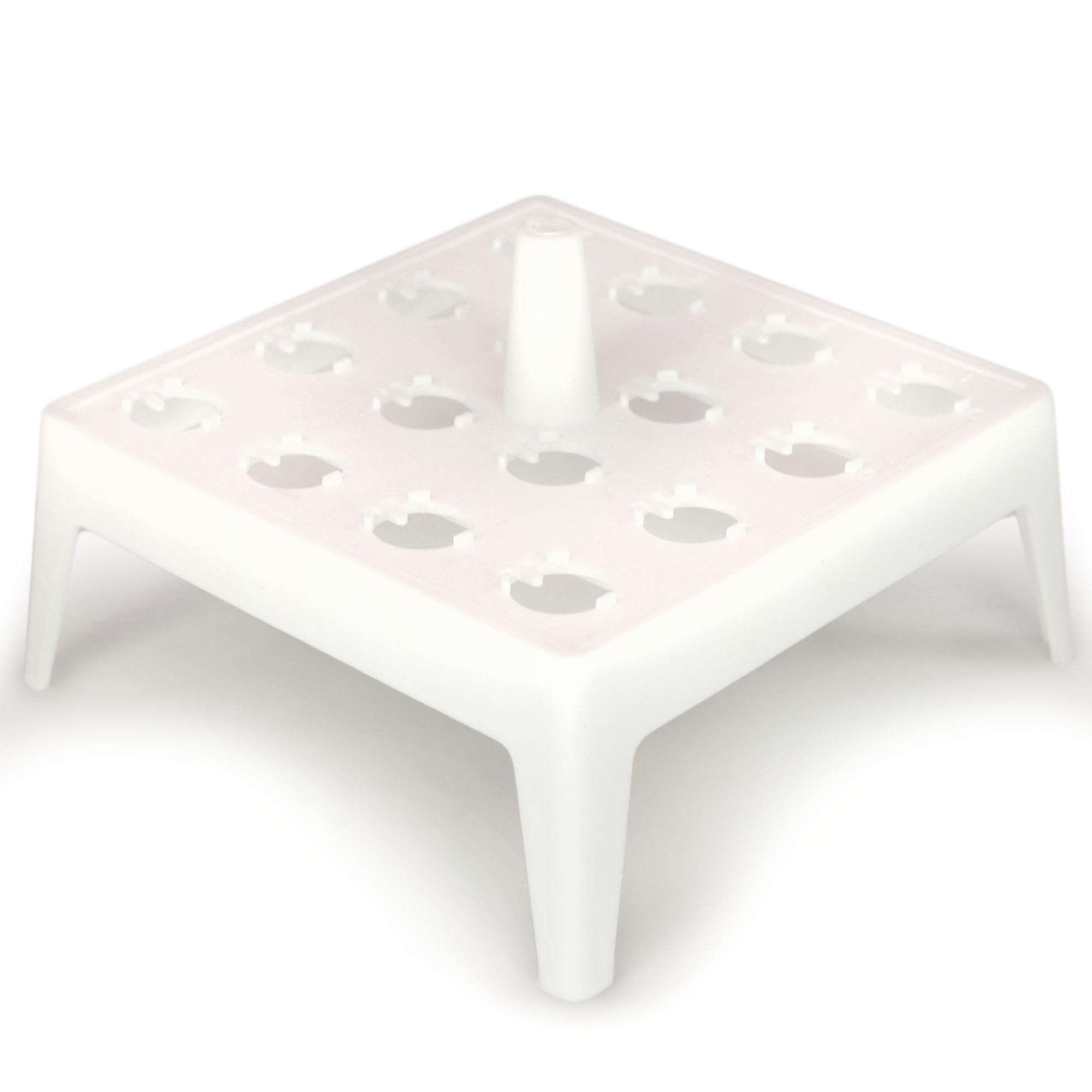 Eisco - Paquete de 12 soportes para tubos de microcentrífuga, polipropileno, autoclavable, capacidad para 16 tubos, índice alfanumérico y mango central para entornos de laboratorio, aula e