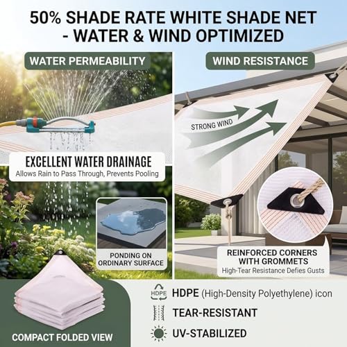 Filet d'ombrage 50% contre la chaleur sur pergola et balcon - 5