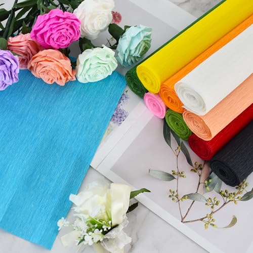 Beishida CREPEPAPER-25CM-2RED Red Crepe Paper,9.8 Inch Wide 8Ft Long Crepe Paper Sheet thumb #3