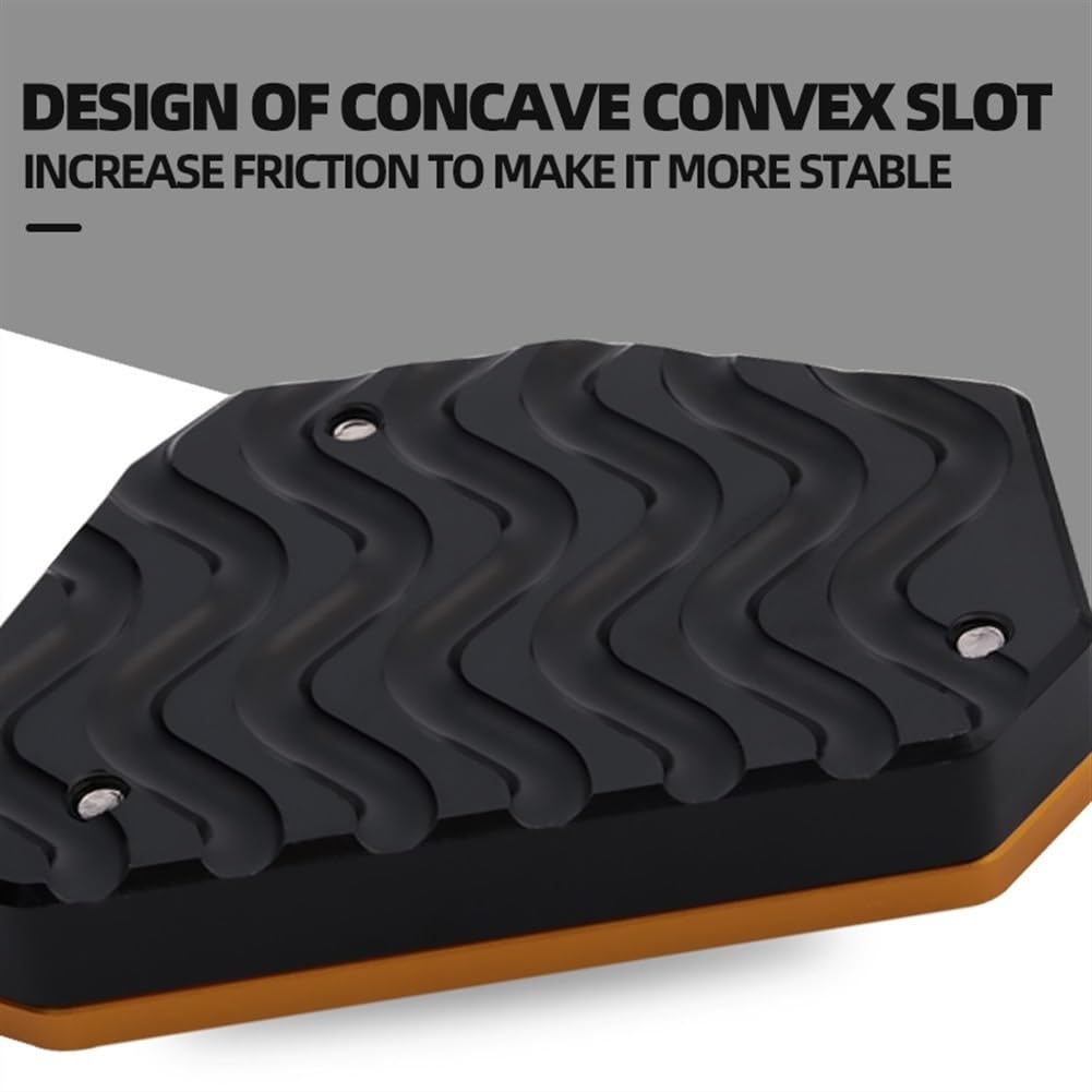 Piastra per cavalletto per Moto Moto Laterale Piede Basamento Pad Piastra Cavalletto Ingrandire Supporto Estensione per Suzuki V-Strom 650 DL650 VSTROM DL 650 2004-2021 (Colore : Titanio)