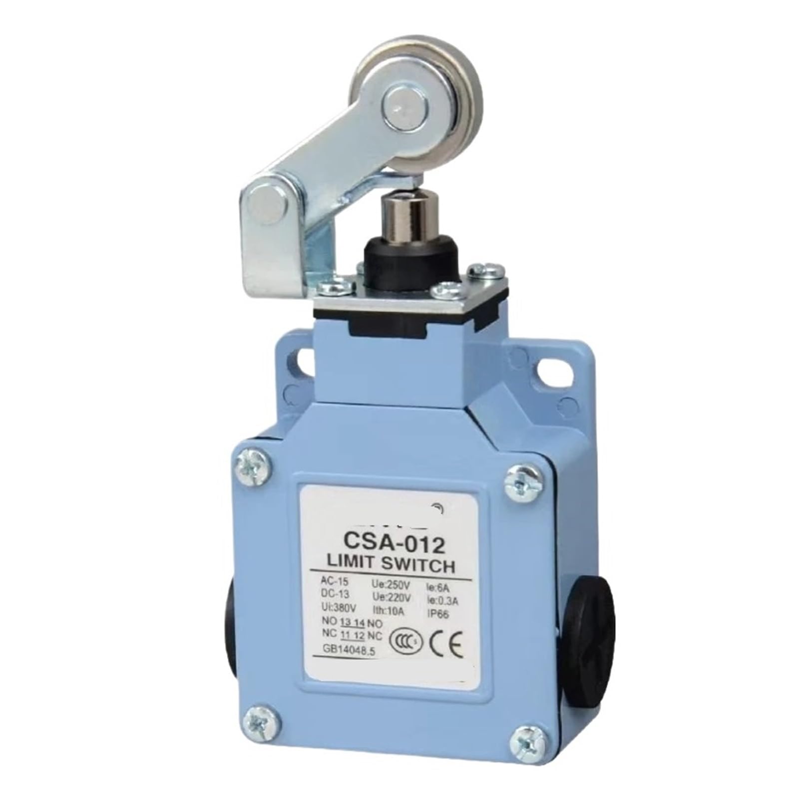 Tscfhgqi One Color Csa-012 Micro Limit Switch, Ip66 Waterproof Metal Roller Lever, No Nc Contact