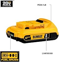 Vista 4 de Batería compacta DeWalt DCB203 20 V 2.0 AHMax XR, ion de litio