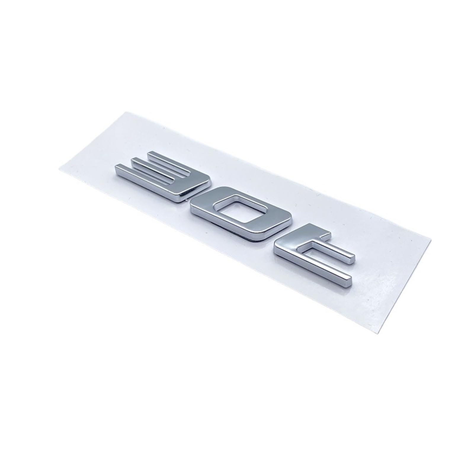 Letter Emblem Chrome Glossy Black ABS 3.0 5.0 V6 V8 20T 25T 30T 35T Fit for Jaguar XJ F-Type F-PACE E-PACE Badge Trunk Logo(Silver 30T)