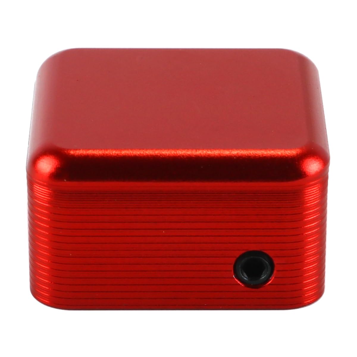 Porta gessetti da biliardo in lega di alluminio, accessori, gessetti coordinati di diverse forme [quadrato] rosso nero