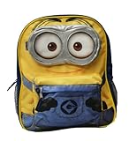 Despicable Me 2 Big Face Minion 12' School Backpack -Jerry 3d Eye Pocket