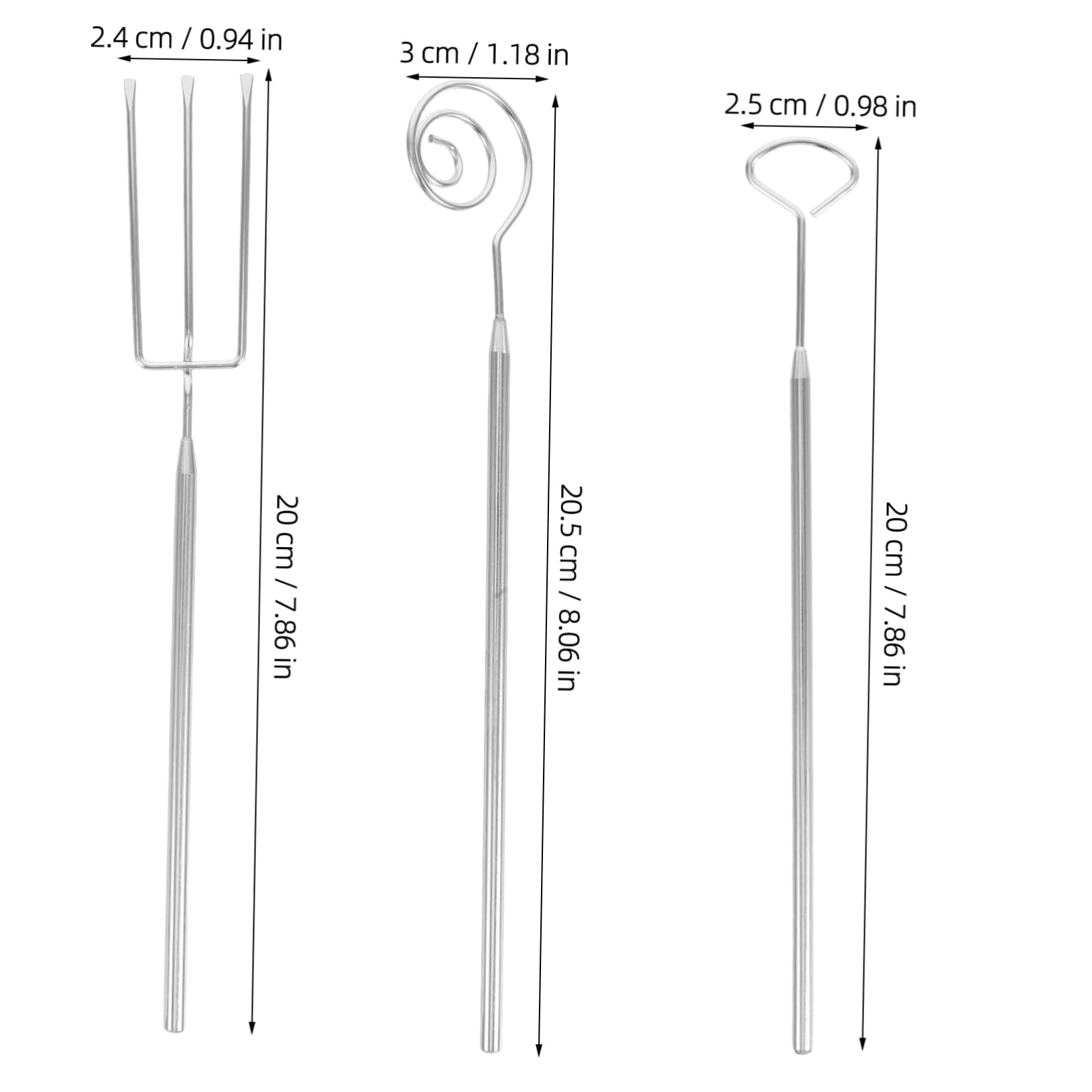 NAMOARLY 4pcs Stainless Steel Hot Pot Fork for Chocolate Fondue Candy Dipping Salad Serving