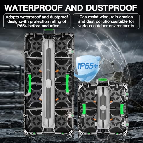 Image of LED Display Wall Panel | 3840Hz High Refresh Rate|P1.8 P2.9 P3.9 P4.9 P6 | IP65 Aluminum Cabinet,for Stage , Wedding Parties, Exhibitions, and Event Broadcasts (16, P4.81, 50*100cm(1.64ft*3.28ft))