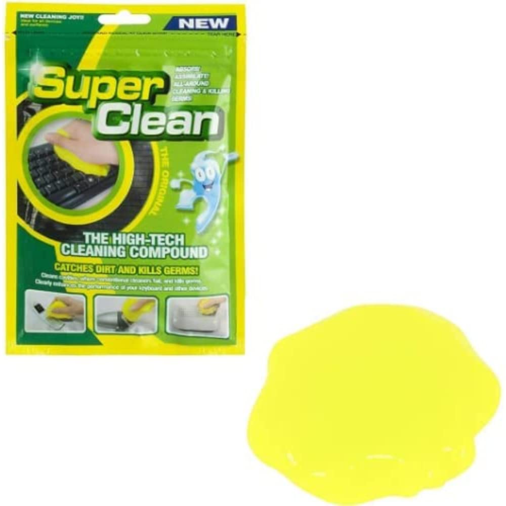 Super Putty Keyboard Cleaner - Dust Dirt Remover for Your PC, Computer, Mobile, Car Cleaning Products, Car Accessories, Gadgets for Men- Reusable Putty Interior Car Gadgets (Yellow) - By TRIXES