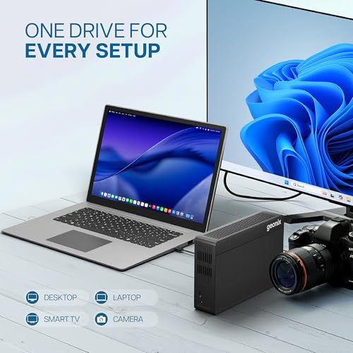 Image of GEONIX PowerShell S7 6TB External Hard Drive 3.5 inch USB 3.1 SATA HDD with 12V External Power Adapter, Up to 5Gbps UASP, Shockproof, PC /Mac /Laptop /Xbox Compatible, 3-Year Warranty (Black)