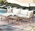 DWVO 6 Pieces Patio Furniture Set, L Couch Outdoor with Coffee Table&Washable Cushions, Outdoor Patio Sectional Wicker Rattan Conversation Sectional Set for Garden Yard Pool Beige