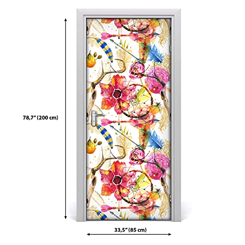 Autocollant de porte Magic-Stick Boho 70x200cm décor imperméable - 4