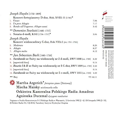 Haydn: Piano Concerto in D Major, Cello Concerto in C Major, Scarlatti: Sonata in D Minor & Bach: Cello Suites