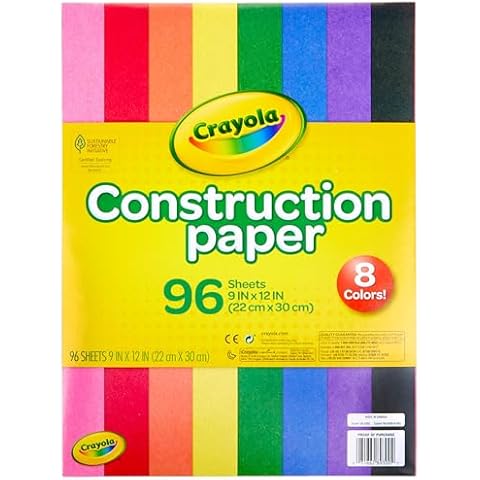 CRAYOLA Construction Paper Pad with 8 Colours Cover