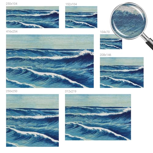 Pose murale facile pour ce grand décor mural intissé vagues de la mer