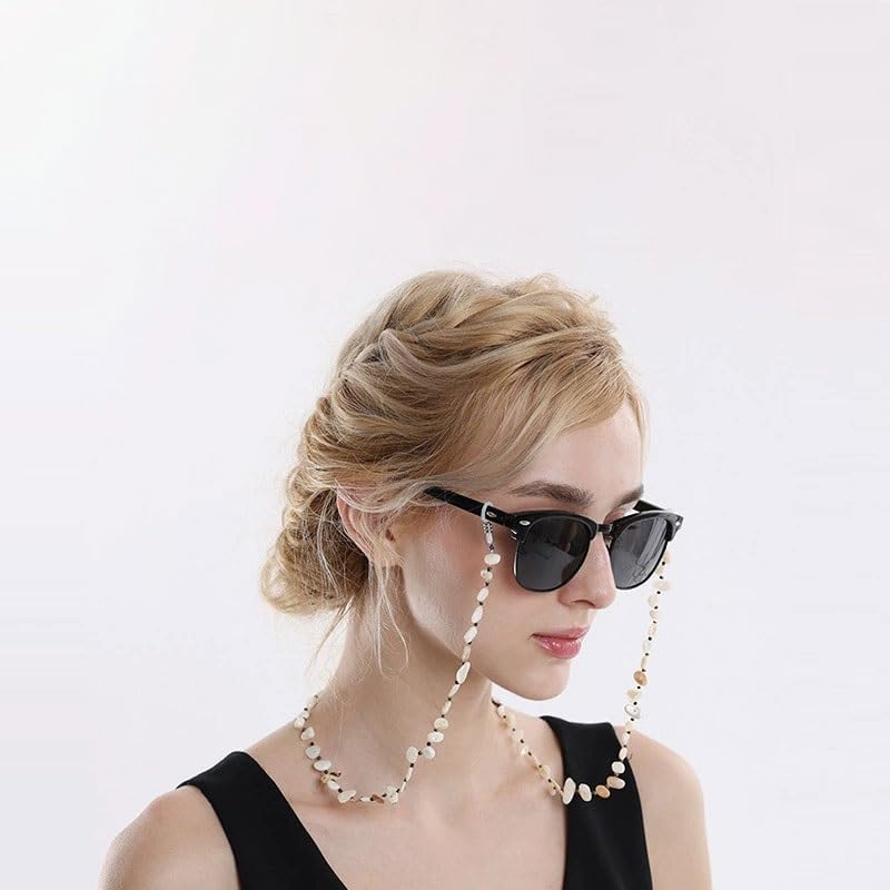 Colorful Beaded Eyeglass Chains Shell Material Sunglasses Hanging Neck Everyday Versatile Rope Accessories