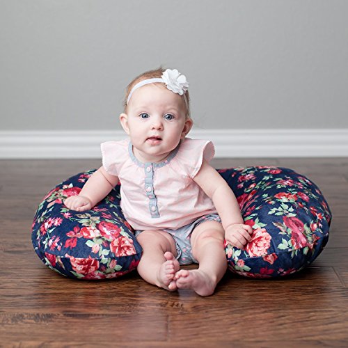 Buy Minky Nursing Pillow Cover Navy Floral Pattern Slipcover Best