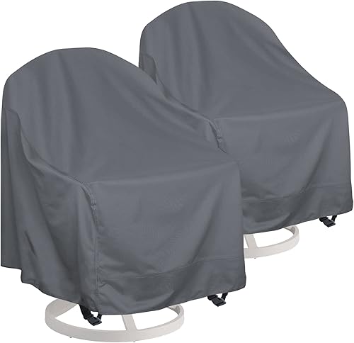 Paquete de 2 fundas giratorias para silla de descanso para exteriores, se adapta a la mayoría de sillas de patio de césped o sillas de comedor